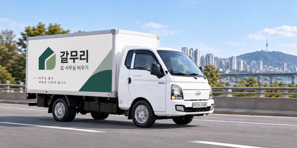 갈무리 작업 차량을 그린 그림, 방화동 유품정리